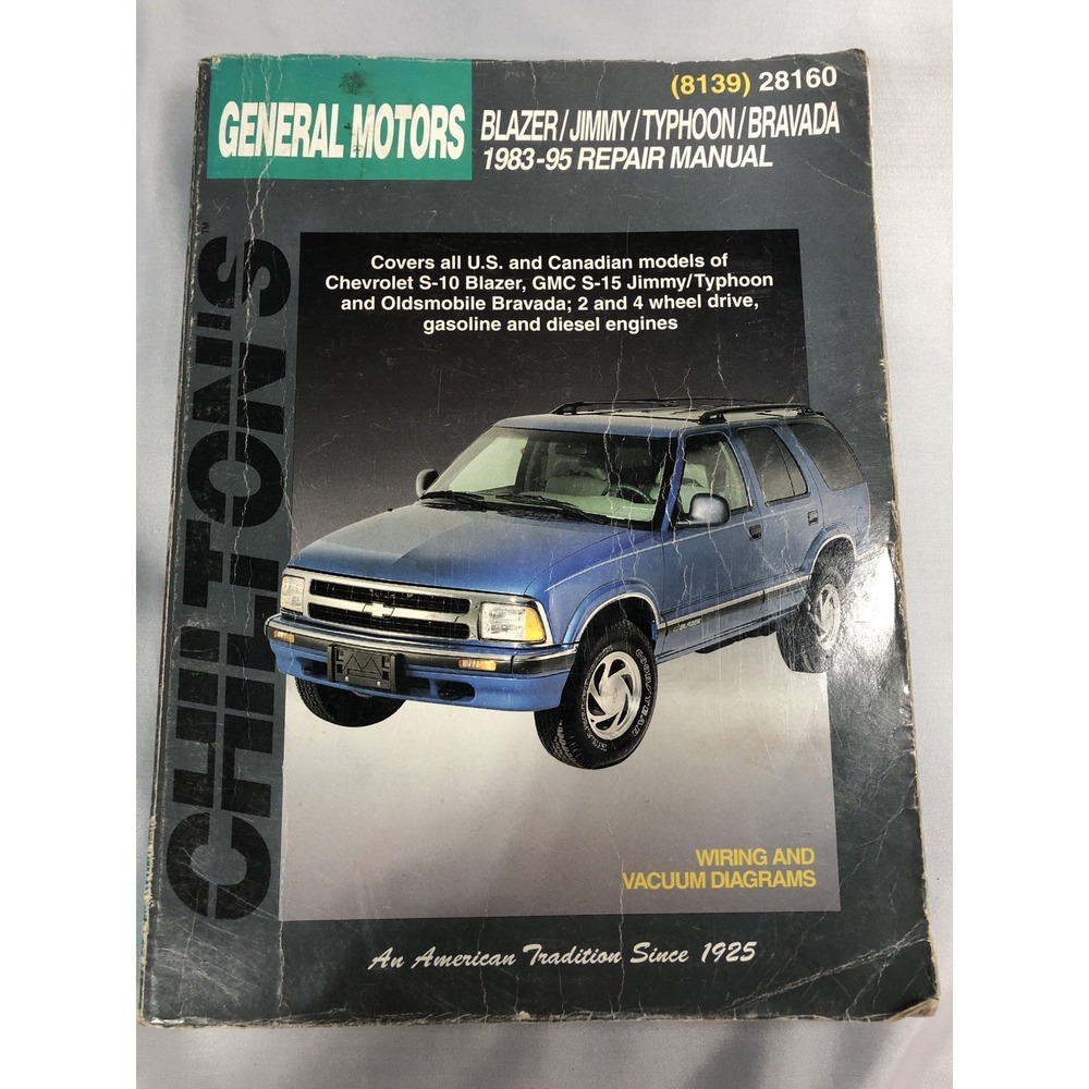 1983-95 General Motors Blazer Jimmy Typhoon Bravada Chilton Repair Manual